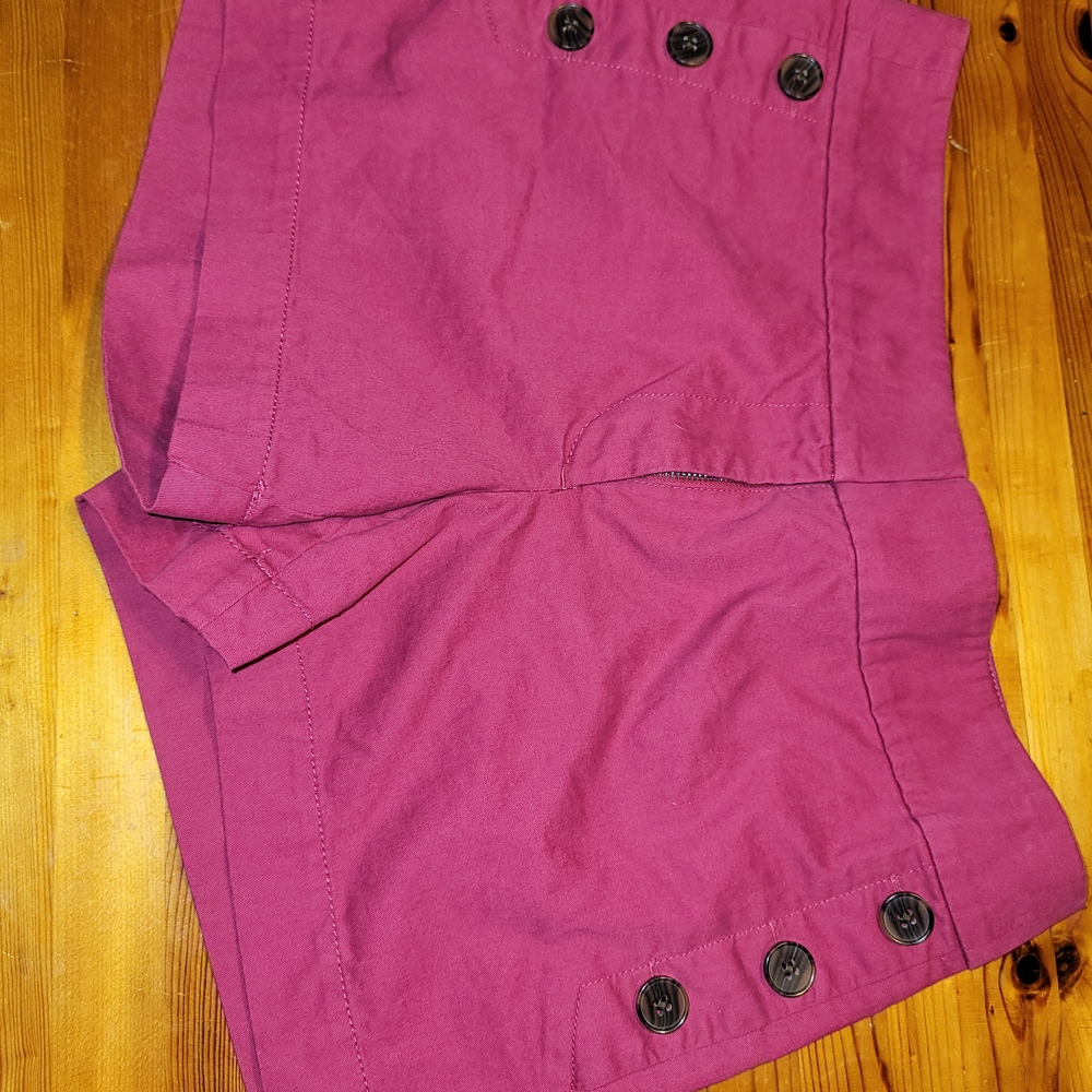 LOFT Pink High Waist Shorts Tailored Cotton Blend - Picture 2 of 6